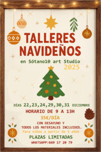 Talleres de navidad,casalet de navidad, talleres creativos para niños, arte , art & craft